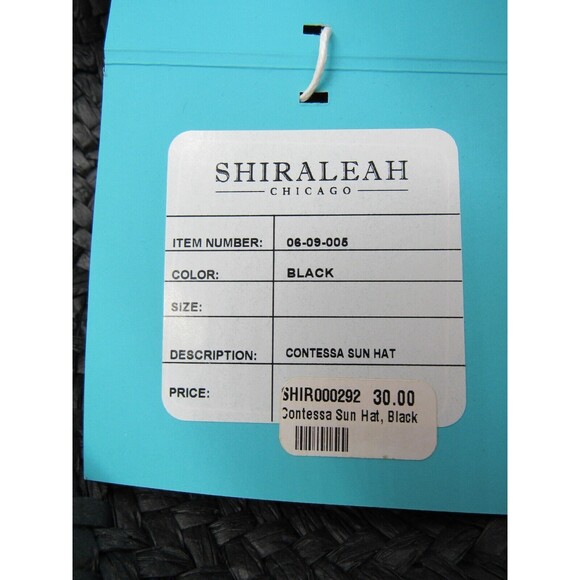 Shiraleah Chicago Contessa Sun Hat Womens Black Geometric Print Beach Vacation - Picture 9 of 13